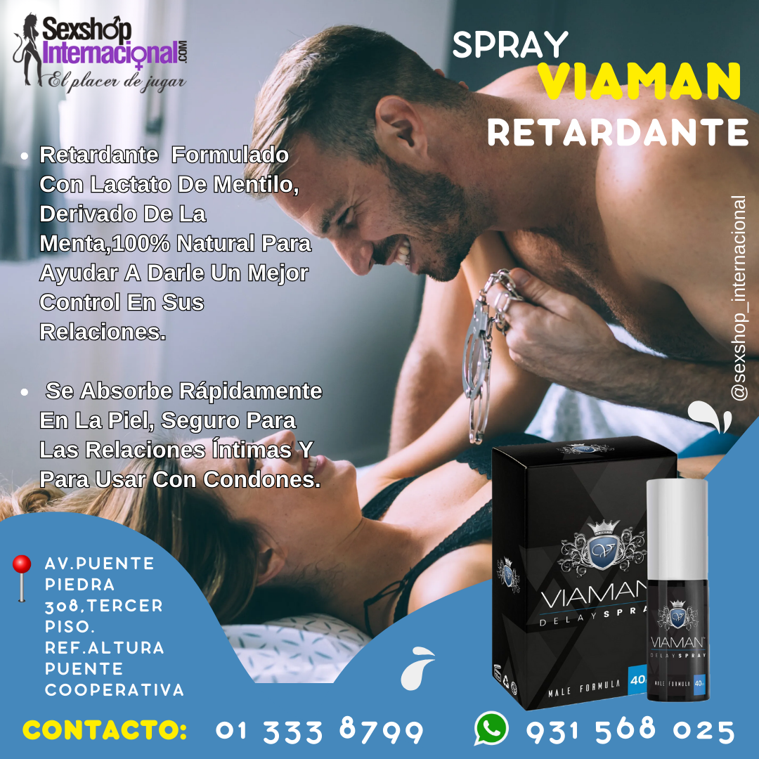 RETARDANTE VIAMAN SPRAY NATURAL DE LA MENTA-SEXSHOP LIMA NORTE